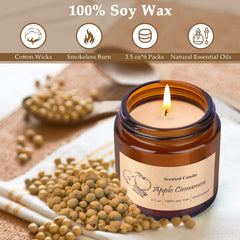 Jasmine scented candle in amber jar from the six-pack set