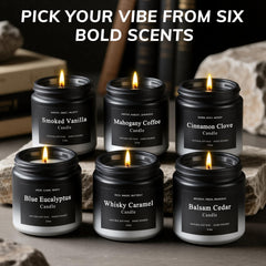 Mahogany coffee scented candle from the set