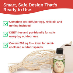 Macramé netting hanger for Patio Egg diffuser