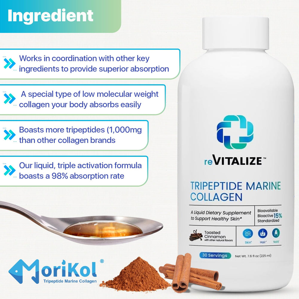 Concept image of skin, hair, and nails renewal from marine collagen.
