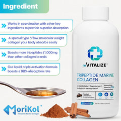 Concept image of skin, hair, and nails renewal from marine collagen.
