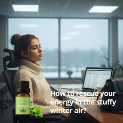 Dropper bottle of skin-safe peppermint oil