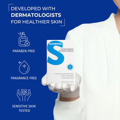 Texture close-up reveals a light, quick-absorbing serum.