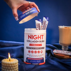 Bottle label highlights metabolism, collagen, skin, nails, and joints benefits.