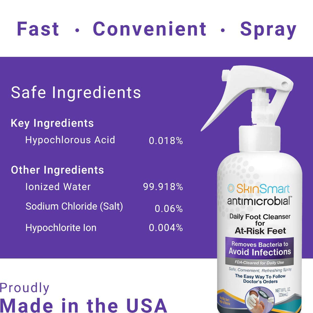 SkinSmart bottle label closeup shows pH-balanced formula for gentle use.