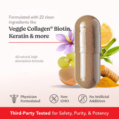 Brightened, even skin tone with SKINtamin collagen pills