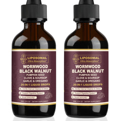 Front view of SKLIA 20-in-1 Liposomal Wormwood Cleanse Drops bottle