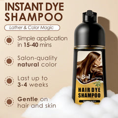 Sklight Hair Dye Shampoo creates a rich lather for cleansing and coloring.