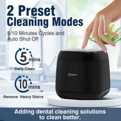 Cleans various dental appliances and jewelry with Skysipin ultrasonic cleaner