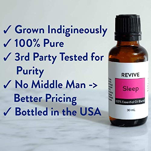 Close-up of ingredients in Revive Sleep essential oil blend