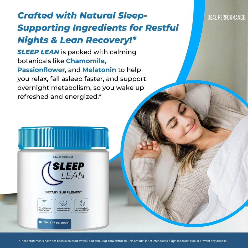 Sleep Lean Powder ingredients and nutrition label