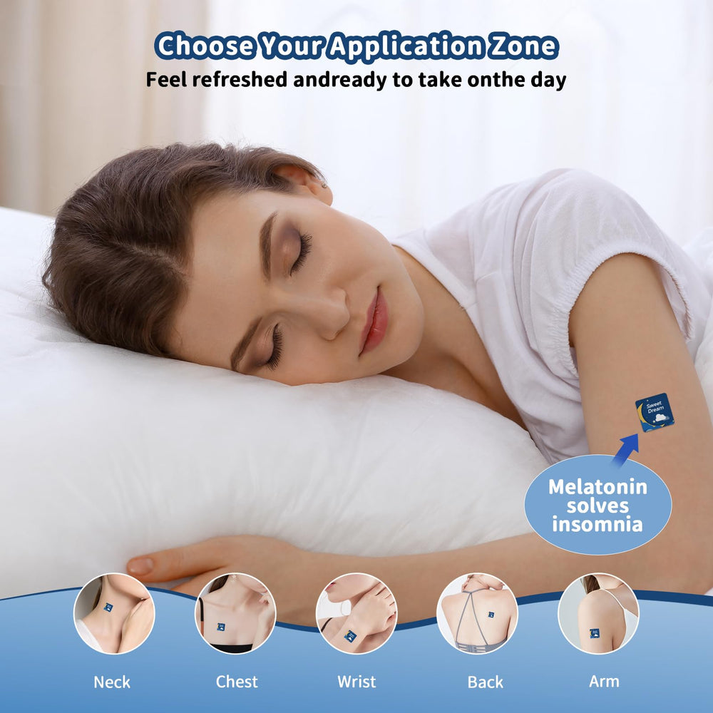 Patch applied to skin before bedtime