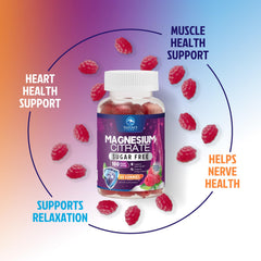 Close-up of magnesium gummies for sleep