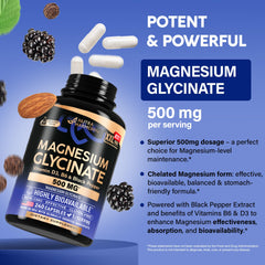 Sleep support concept associated with magnesium glycinate