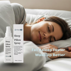 Sleep ZM Lavender Pillow Sleep Spray on pillowcase to promote restful scent ritual.