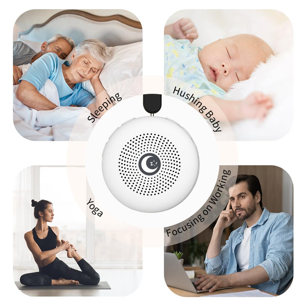 Sleepbox packaging includes USB cable, hanging rope, and manual for quick setup