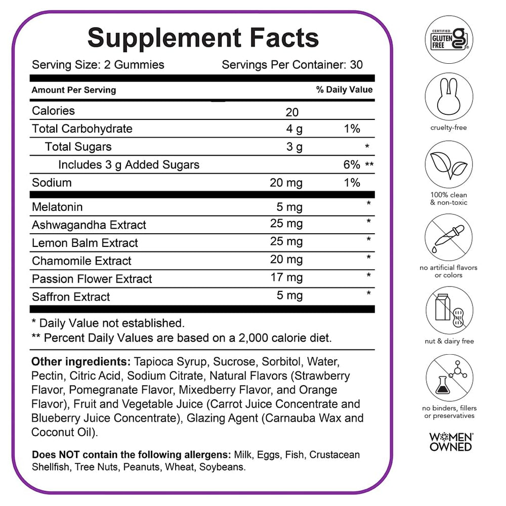 Vegan, physician-formulated sleep gummies