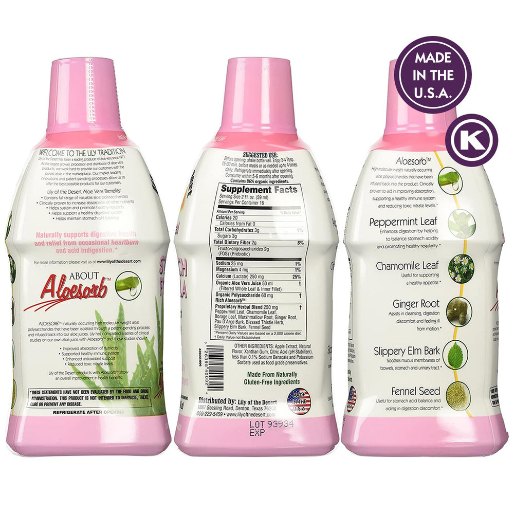 Herbal blend of slippery elm, chamomile, peppermint, and ginger