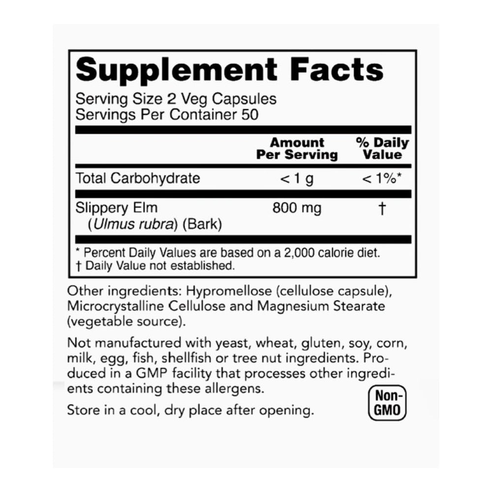 Bottle label showing 100 capsules per bottle