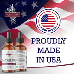 Packaging: Slippery Elm Tincture 4 oz bottle and box