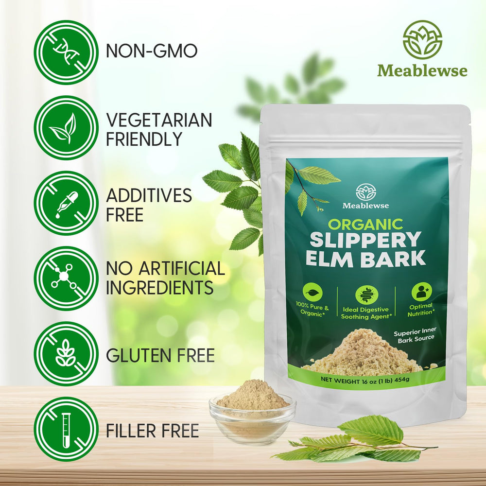 Made in the USA, GMP production of Slippery Elm Powder