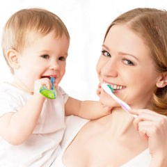 Dentist-recommended Slotic toddler toothbrush for infant oral care