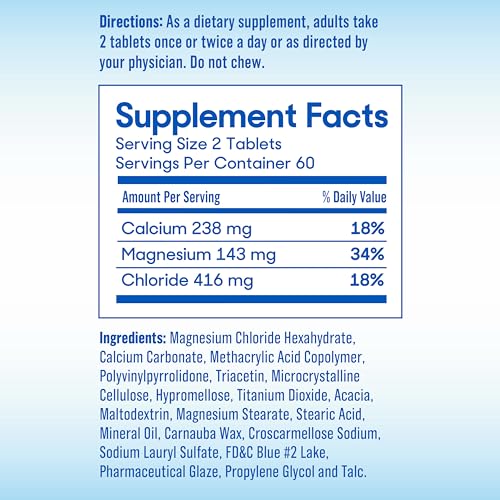 Close-up of SlowMag magnesium chloride tablets