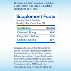 Close-up of SlowMag magnesium chloride tablets