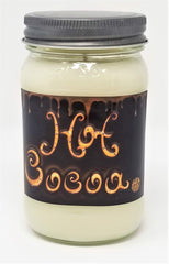 S&M Candle Factory hot cocoa candle in gift box, ready for gifting and cozy atmosphere.