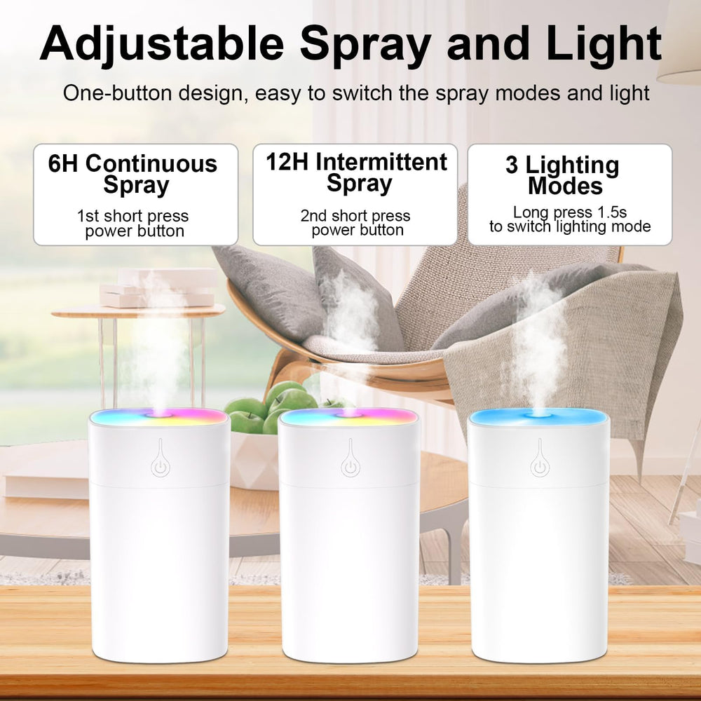 7-color gradient night light in operation