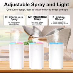 7-color gradient night light in operation