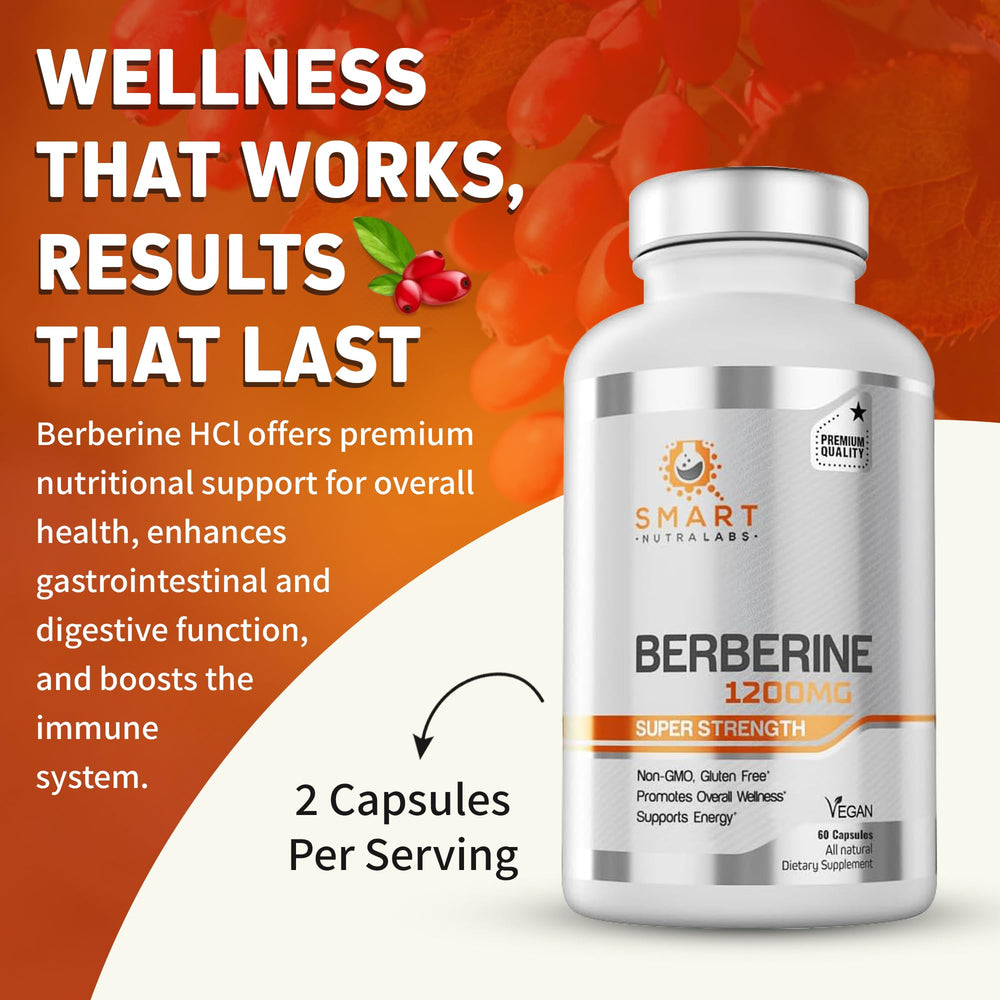 Made in USA GMP-certified facility for Smart Nutra Labs Berberine HCL 1200mg