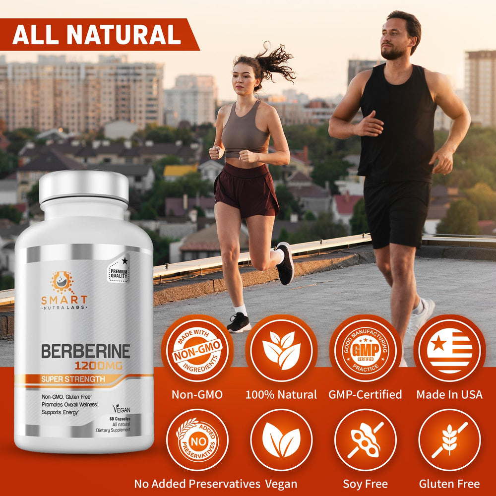 Vegan capsules of Smart Nutra Labs Berberine HCL 1200mg