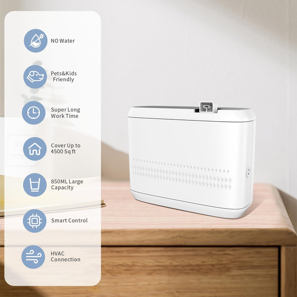 Bluetooth app control interface on the diffuser