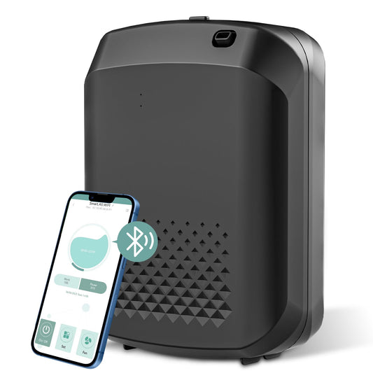 Smart Scent Air Machine for Home in black with wall mount plate