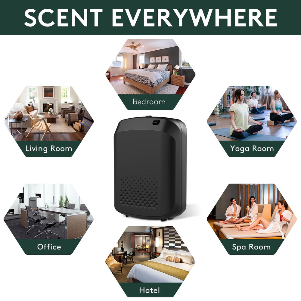Black Smart Scent Air Machine suitable for home, hotel, spa, and office