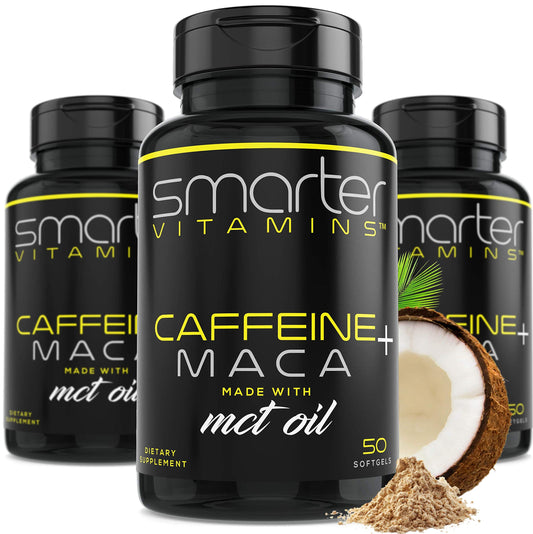 Front view of three-pack Smarter Energy Pills bottles
