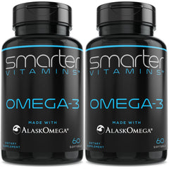 SmarterOmega3 two-bottle outer pack for convenient daily omega-3