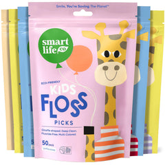SmartLifeco biodegradable kids flossers in packaging