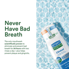 Bottle highlighting anti-plaque and anti-gingivitis benefits