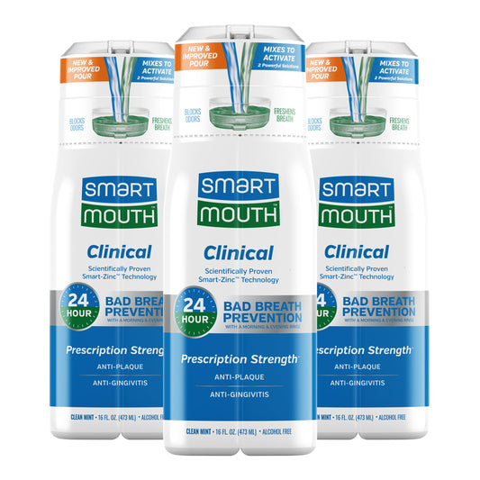 Front view of SmartMouth DDS Activated Clinical Mouthwash bottle