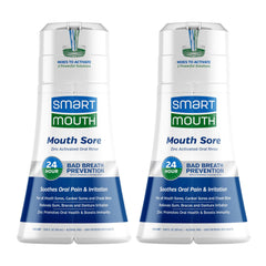SmartMouth Mouth Sore Zinc Activated Oral Rinse 10.82 oz bottle front view — 2-pack