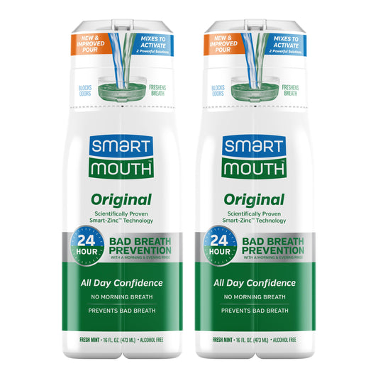 SmartMouth Original Activated Mouthwash 16 oz two-pack front view