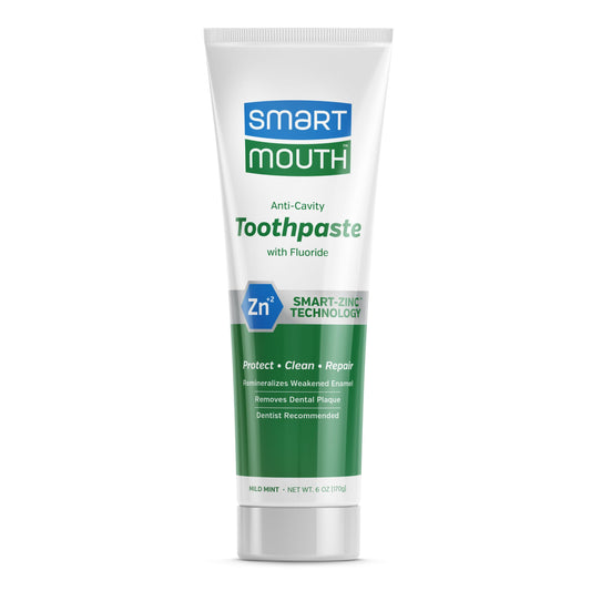 SmartMouth Premium Zinc Ion Toothpaste 6 oz tube with mint label