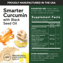 SMARTERNUTRITION Curcumin Softgels with AstraGin for enhanced absorption