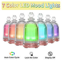 Diffuser in use: 3-in-1 aromatherapy device with night light