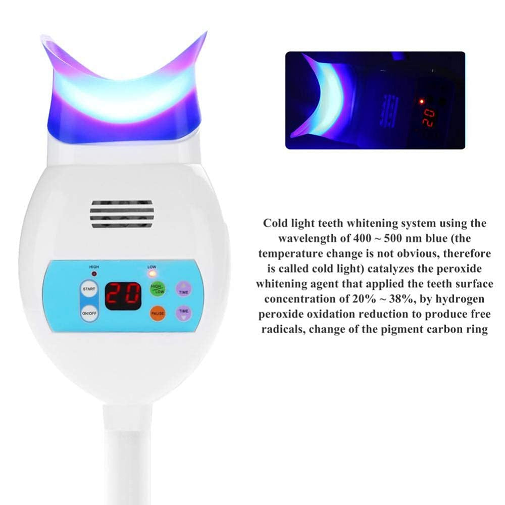 Blue light whitening operation with 420-490nm wavelength