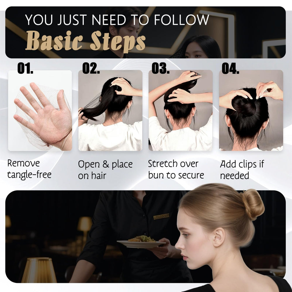 Smilco hair nets used during sleep for neat hair
