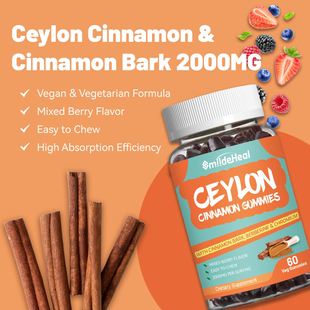 Serving suggestion showing two gummies per day