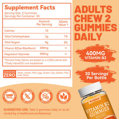 Two B2 gummies with a focus on migraine relief